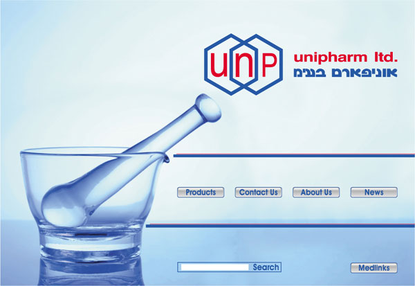 A scrrenshot of UniPharm E-commerce project